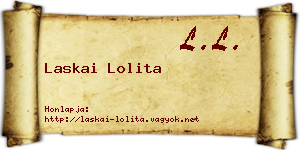 Laskai Lolita névjegykártya